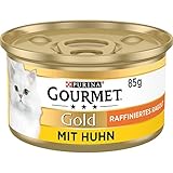 PURINA GOURMET Gold Raffiniertes Ragout Katzenfutter nass, mit Huhn, 12er Pack (12 x 85g)