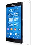 WIIUKA Schutzglas -Protect- für Sony Xperia Z3 Compact, gehärtetes 9H Glas mit schmutzabweisender Oberflächenbeschichtung, Premium S