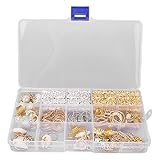 Haarspule Dreadlocks Perlenringe, Haarmanschetten Perlenlegierung 173pcs Haarzöpfe Haarschmuck Haarschlauchmanschetten mit Kunststoffbox für Zöpfe Zubehö