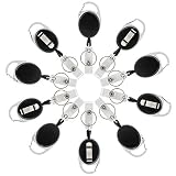 Kesote 10 Stück Ausweishalter Jojo mit Gürtelclip Schlaufenclip für Ausweishülle Kartenhülle Kartenhalter Schlüsselkarten, Schw