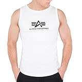 Alpha Industries Herren Oberteile/Tank Tops Logo Weiß S