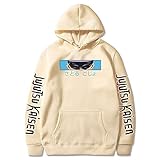 XSLGOGO Anime Jujutsu Kaisen Hoodie Gojo Satoru Pullover Japanischer Anime Manga Jujutsu Kaisen Gojo Hoodie Cosplay Kostüm Jumper Für F