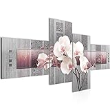 Bild XXL Blumen Orchidee 200 x 100 cm Kunstdruck Vlies Leinwandbild Wanddekoration Wohnzimmer Schlafzimmer 204641