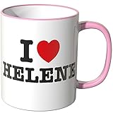 WANDKINGS® Tasse, Spruch: I Love Helene - ROS