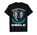 Blaugrünes violettes Band Wings Suicide Awareness Prevention Oncle T-S