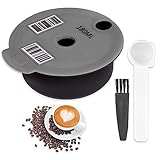 Nachfüllbare Kaffee Kapsel, Wiederverwendbarer Kaffeefilter für Bosch Tassimo Edelstahl Mesh, für das Home Office(180ML)