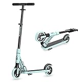 Playshion Adjustable Height Kickscooter 8' / 5.7' Wheels-Quick Release Folding-Front Suspension Scooters for Adults and T