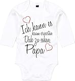 Mister Merchandise Baby Body Ich kann es kaum erwarten Dich zu sehen Papa Wiedersehen Weg Reise Weiß - Langarm, 0-3