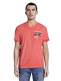 TOM TAILOR Herren Surf Print T-Shirt, 21082-neon Peach, XL