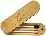YOUR VIP SKIN® - Wiederverwendbare Wattestäbchen - Ohrenstäbchen aus Bambus und Silikon - Ohrstäbchen wiederverwendbar für Make-Up - Q Tips Bambus Box - wattestäbchen wiederverwendbar - Ohrenstäb