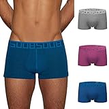 Männer Boxershorts Farbig Baumwolle Unterhose Atmungsaktiv Unterwäsche Feiner Samt Gürtel Retroshorts Casual Weiche Boxer Shorts Einfarbige Höschen Loose Knickers Ostern Geschenk für Ihn Mann E