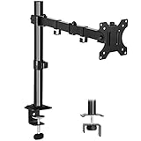 IMLIB Monitor Halterung Höhenverstellbar für 13-32 Zoll Bildschirme, Volleinstellbar Bildschirmhalterung Monitorarm 1 Monitore, VESA 75/100mm, 8kg Kap