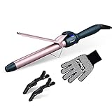 Lockenstab 25mm CkeyiN LCD Display Hair Curler Einstellbare Temperatur Curling Iron Keramik Lockenwick