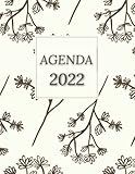 Agenda: Planificateur Semainier sur le thème des fleurs | grand format 21.59 x 27.94 cm | sur 12 mois, de janvier à décembre 2022| 1 semaine sur 2 pag