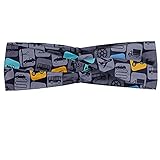 ABAKUHAUS Fahrzeug Bandana Kopftuch, Transport-Piktogramm, Elastisch und Angenehme alltags accessories, Dunkle Taupe Grau Orang