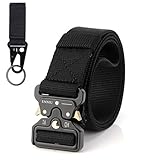 Taktischer Gürtel, 4,8 cm / 4,3 cm / 3,8 cm, schnell entriegelbar, multifunktionale Schnalle aus Zinklegierung, Nylon-Material., Schwarz-1,5, M