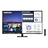 Samsung M7 Smart Monitor S43AM704UU, 43 Zoll, VA-Panel, Bildschirm mit Lautsprechern, 4K UHD-Auflösung, Bildwiederholrate 60 Hz, Randlos, Smart TV Apps mit Fernbedienung, Auto Source Sw