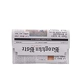 Damen Schultertasche Mädchen Kette Schultergurt Zeitungsdruck Crossbody Tasche Quadratische Umhängetasche Gr. One size, Schw