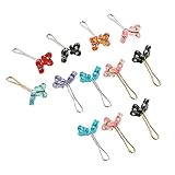 ERUYN 12Pcs Schmetterling Perlen Muslim Hijab Schal U Clips Islamische Kopftuch Brosche Pins 2
