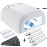 UV Lichthärtungsgerät 36 W mit Timer inkl. 8 UV Röhren, 10 Nagelfeilen und 2 Feilblöck