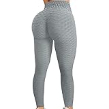 HFStorry Damen Sport Leggins Honeycomb Gym Sporthose Yogahose Hohe Taille Sportleggins Sexy Trainingshose Hotpants Kompression Sport Fitness mit Bauchk