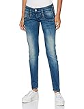 Herrlicher Damen Pitch Slim Denim Powerstretch Jeans, Blau (Bliss 634), W28/L32