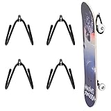 4er-Pack Skateboard-Wandhalterung, Longboard-Wandhalterung, Aufbewahrungsdisplay für Wandhalterungen - inklusive Hardw