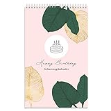 Geburtstagskalender immerwährend | Jahresunabhängiger Kalender für Geburtstage in rosa | Geburtstagsübersicht zum Aufhängen mit Spiralbindung für die Familie und fürs Bü