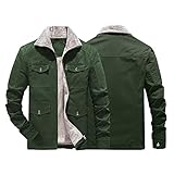 Winterjacke Herren Baumwolle Sportjacken Atmungsaktiv Jacke Herren Pilotenjacke Regenanzug Fleece Warme Baseballjacke Große Größen Sweatjacke Fliegerjacke Bomberjacke Daunenmantel Wetterjacke Lang