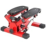 Duuozy 2in1 Twister Stepper mit Power Ropes - Rotary Stepper & Side Stepper für Anfänger und Fortgeschrittene, Up-Down Stepper mit Multifunktionsdisplay, Heimtrainer Widerstand,R