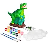 Ulikey Geschenke für Kinder, Sparschwein-Spardose Dinosaurier zum Basteln und Malen, Bastelset für Mädchen mit Pinsel, Pigment, Palette, DIY Kreativ Spielzeug für Kinder Geburtstag W