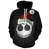 JELLYB Pullover Herren Herbst Winter Spielerisch Weihnachtsserie 3D Druck Lose Paare Hoodie Urban Trend Mit Taschen Männer Longsleeve Festival Party Herren Jacke DH28408 XL