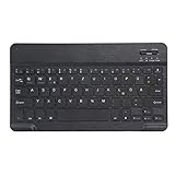 CoastaCloud Bluetooth Tastatur Wireless Kompatibel mit Windows/Android/IOS Tablet PC Smartphone QWERTZ Deutsch 10 Zoll,Schw