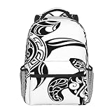 BYETWIK Schulrucksack Schultaschen Mädchen Jungen Teenager Rucksack, Turtle Sea Age Schönheit Schultasche Schulrucksäcke Backpack für Damen Herren Geeig