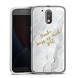 DeinDesign Silikon Hülle kompatibel mit Motorola Moto G4 Case transparent Handyhülle Spruch Adventskalender M