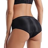 Benuomi Gepolsterter Hüftverstärker Butt Lifter Schwamm Big Ass Unterhose Body Shapers Control Panties Frauen Kleid Push Up Gesäß Taille Trainer (Schwarz, X-Large)