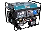 Könner & Söhnen KS 10000E G - Hybrid Benzin-LPG 4-Takt Stromerzeuger, Notstromaggregat 7500 Watt, 1x16A 1x32A Generator mit automatischem Spannungsregler 230V, E-Start, Digitale Anzeig