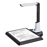 Dbtxwd Lehr Scanner Dokumentenkamera, 8 MP HD A4 Format Scanner Für Laptops PC, Tragbarer Doc Cam Fotoscanner Online-Schulung Mit OCR, Automatisches Scannen Mehrerer Seiten,Hard B