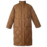 YUTRD Langer Baumwoll-gepolsterter Mantel Damen Casual Muster übergroßen Parka (Color : A, Size : L code)