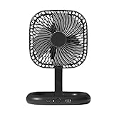 HEYXI Faltbarer Ventilator Tragbarer Faltbarer Tischventilator Kabellose Desktop-Lüfter USB wiederaufladbar 4500mAh Wird als Powerbank-Schreibtischventilator für das Home Office verw