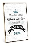 TypeStoff Holzschild mit Spruch – WÜNSCH-DIR-was – Schild, Wandschild, Türschild, Holztafel, Holzbild mit Zitat/Aphorismus als Geschenk und Dekoration (19,5 x 28,2 cm)