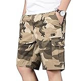 HANTONGHAO Camouflage Shorts Herren Arbeitskleidung Fünf-Punkte-Hosen Lose Plus-Size Lässige Sporthosen Herren-Sommer-R