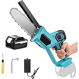 SXxingkong 8'Kettensäge Batteriebetriebene, schnurlose Batterie angetriebene Kettensäge Handheld-Kettensäge-Ganzkörper-Mini-Kettensäge for Niederlassung H