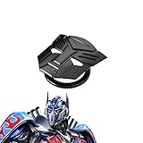 Poulbee Transformer 3d anime charakter start stopp knopfabdeckung aluminiumlegierung schutzhülle automatischer startknopf aufkleber dekorativer ring diy (Schwarz-1)