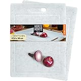 Moritz & Moritz 2tlg Schneidebrett Kunststoff Set - 36 x 27,5 cm - Schneidebrett Granitoptik - Schneidbrett mit Antirutschfüßen, Eingriffsöffnung und S