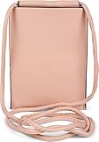 styleBREAKER Damen Handy Umhängetasche in Metallic, Schultertasche, Handy-Tragetasche, Mini Bag 02012307, Farbe:R