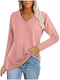 Damen-T-Shirts, Vintage-T-Shirts, Oberteile, Größe Plus, lässige Grafik-Sweatshirts, Bluse, lange Ärmel, Tuniken, rose, Larg