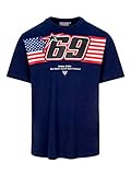 Nicky Hayden T-Shirt 69 USA Flagge Blau MotoGP Official 2020