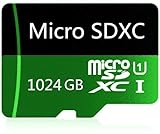 Micro-SD-Karte, 1024 GB, SDXC-Karte, High Speed Class 10, mit SD-Adapter (1024 GB-G)