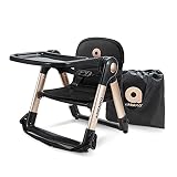 APRAMO FLIPPA Sitzerhöhung Faltbarer Boostersitz Kindersitz mit Tablett, Tragbarer Reise Hochstuhl, Kinderstuhl zum Essen (Magisches Gold)